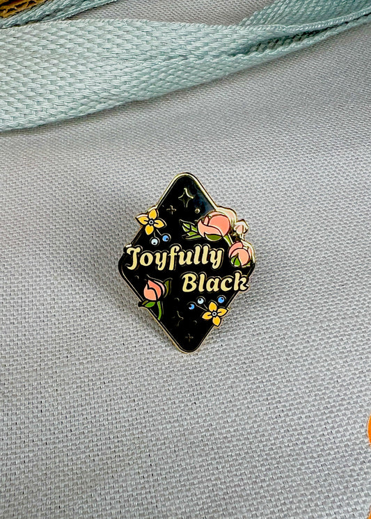Joyfully Black Lapel Pin