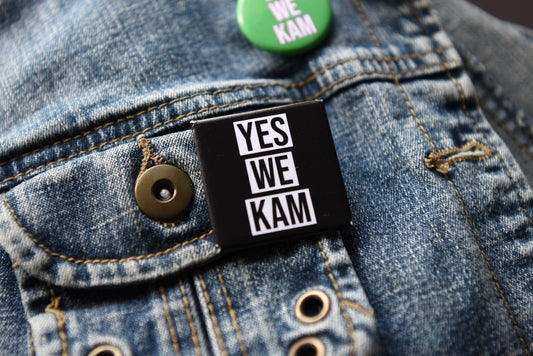 Yes We Kam - Black Square Button