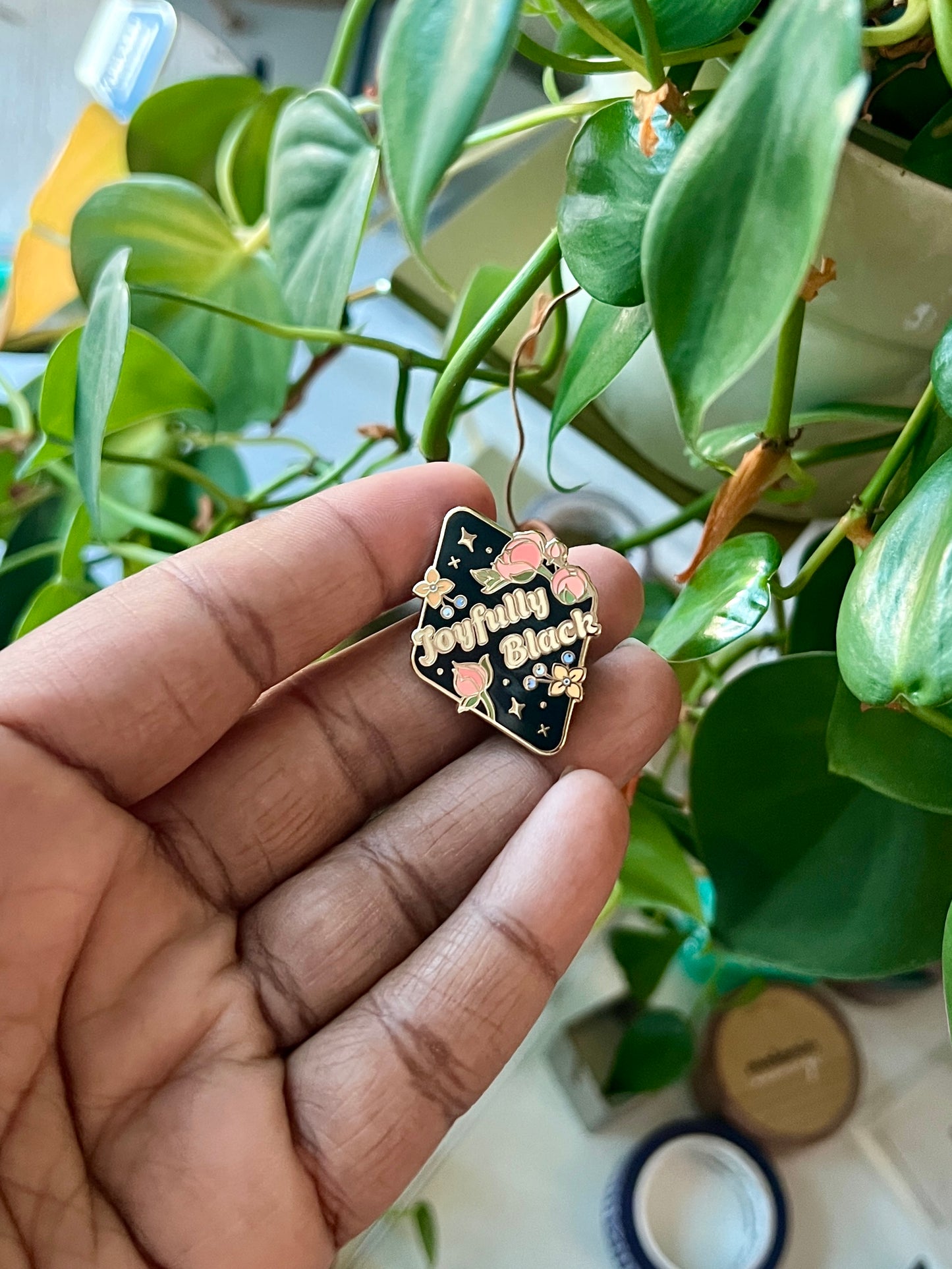Joyfully Black Lapel Pin