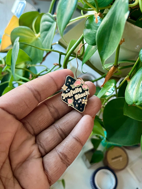 Joyfully Black Lapel Pin – Melanin Meanings