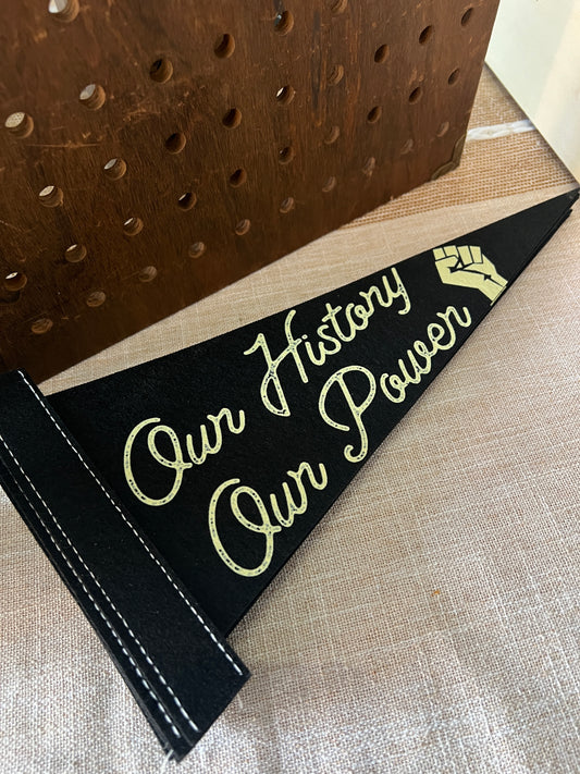 Black History Pennant Flag – Our History Our Power