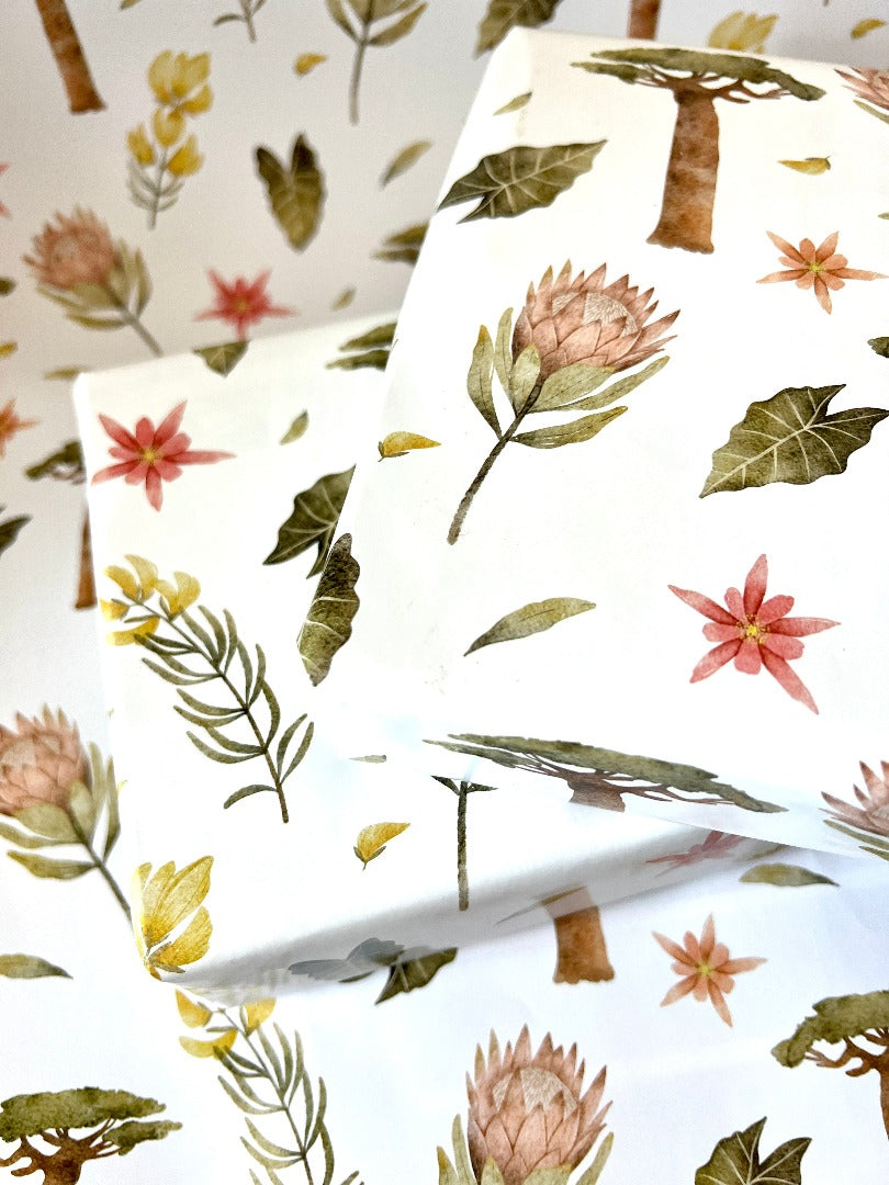 Lush - Watercolor Floral & Trees Gift Wrap