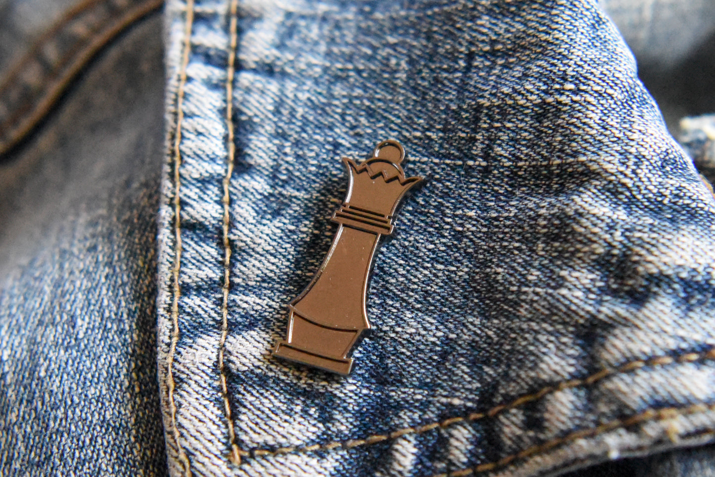 Queen Chess Piece Pin