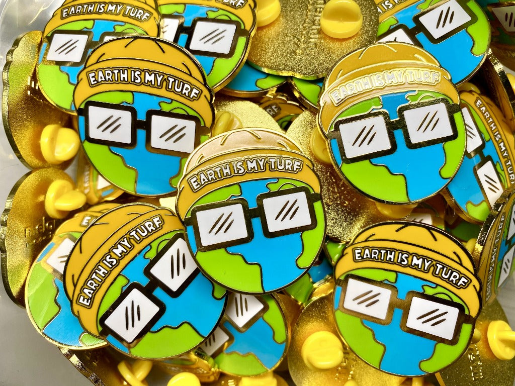 earth is my turf earth day pins