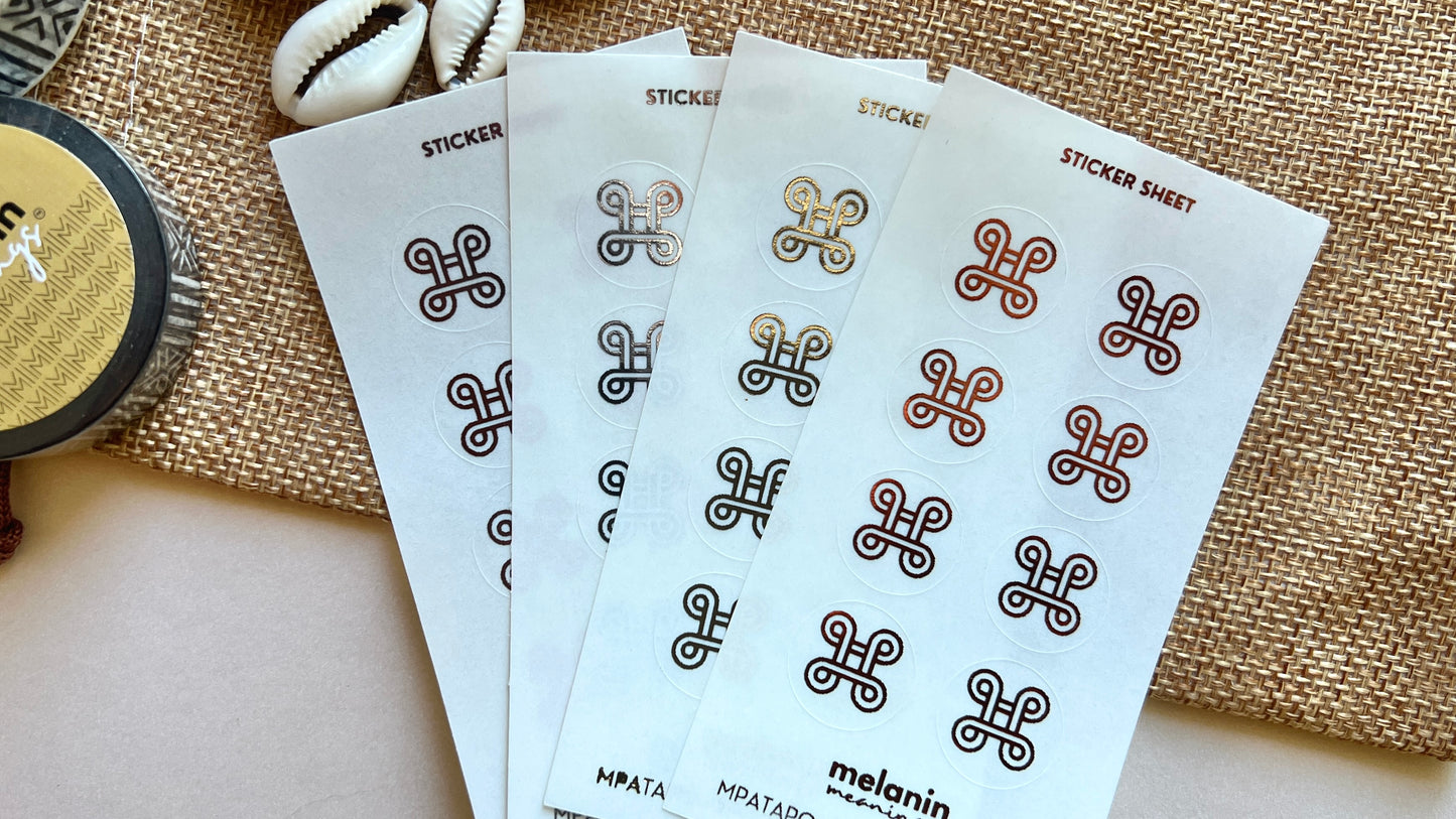 Mpatapo - Adinkra Symbol Stickers