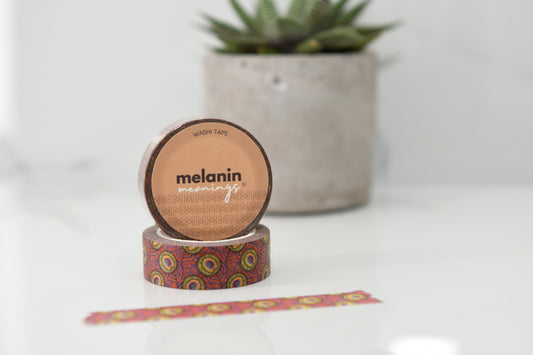 Bold Floral African Wax Print Inspired Washi Tape